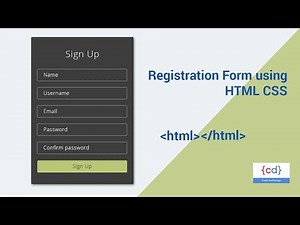 Create a simple form with HTML and CSS Just in Minutes || Registration from