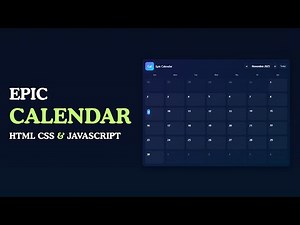 How To Make Epic Calendar Using HTML CSS & JavaScript