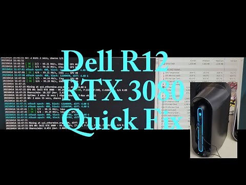 Dell Aurora R12 RTX 3080 Repaste and Fan optimization - Easy 30 degree temp difference fix!