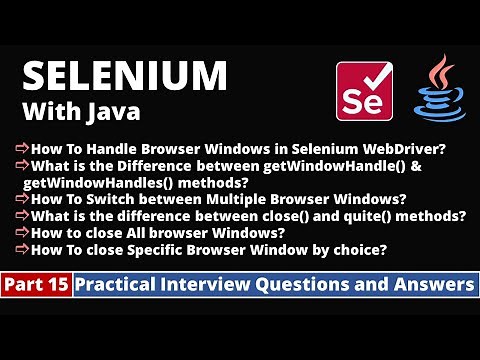 Part15-Selenium with Java Tutorial | Practical Interview Questions and Answers