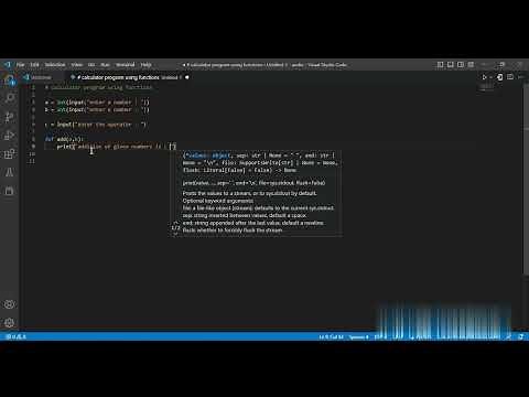 Calculator program in Python using functions