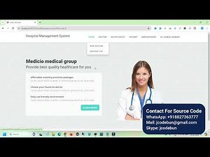 Hospital Management System Project in Java, JSP, Servlet, MYSQL, JDBC Version 2