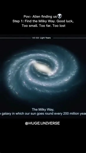 We’re Lost in the Universe… Literally👽 #Aliens #MilkyWay #Astronomy #SpaceFacts #Cosmos #Earth