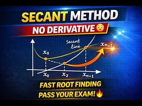 Secant Method Explained | Step-by-Step with Solved Example | Numerical Methods