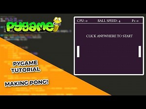 PyGame Pong Beginner Tutorial in Python