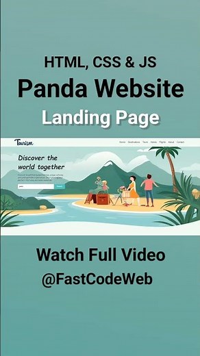 Travel Website Using HTML CSS and Javascript | Step by Step Tutorial | Fast Code
