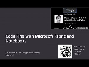 Microsoft Fabric - Code first with notebooks and Python - Tom Martens