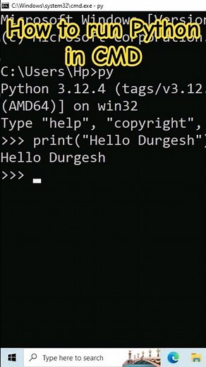 How to run Python in CMD #pythontutorial #pythonforbeginners #pythonprogramming #pythoncoding