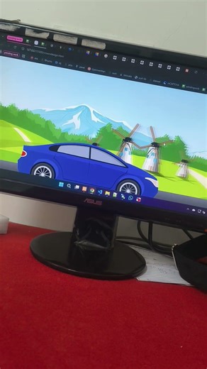 Running car design in html css