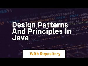 design patterns and principles in java