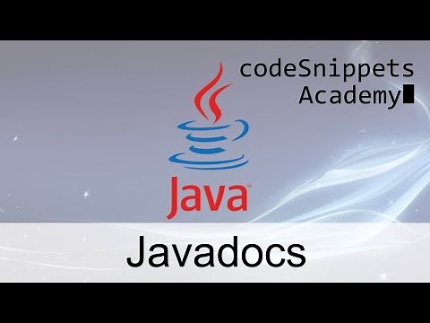 Javadocs: How to create and generate javadocs
