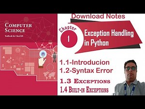 Ncert Class 12 Computer Science || Exceptions in Python || Exception Handling in Python|| Chapter 1