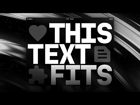 Framer Update: Fit Text