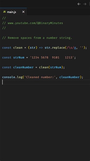JavaScript | Remove spaces from a number string