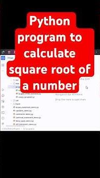 Python Program to Calculate the Square Root
