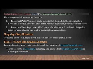 Resolving the System.ComponentModel.Win32Exception Error with C# Process.Start