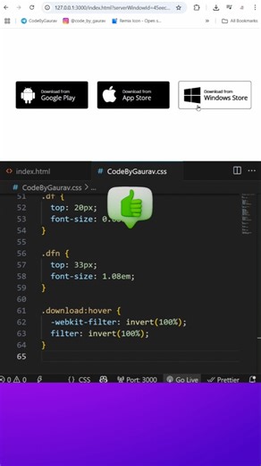 Smooth Download Button UI with Hover Effect #webdevelopment #coding #hovereffect