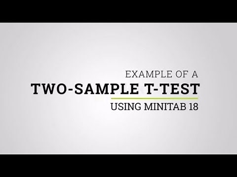 Example of a Two Sample t-Test using Minitab 18