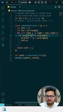 Remove Duplicates from Sorted Array in JavaScript | Leetcode - 26 Explained