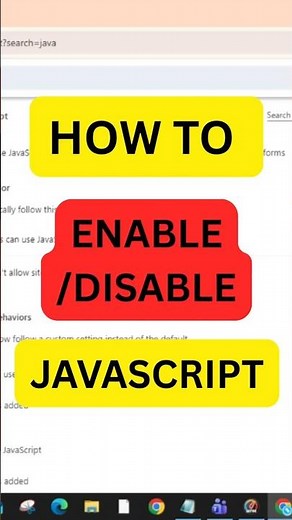 Enable or Disable JavaScript in Chrome #shorts