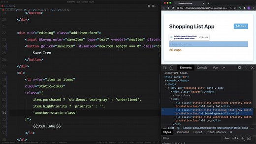 Dynamic CSS classes with Vue 3