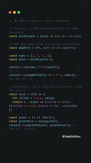 💡 Higher-Order Functions: Filter, Map & Decorators | JavaScript FP