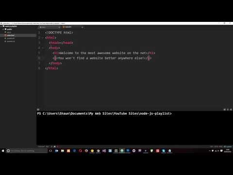 Node JS Tutorial for Beginners #17 - Serving HTML Pages
