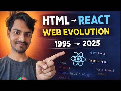 How Websites Evolved (1995 → 2025) | HTML, CSS, JS, React