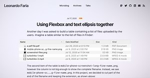 Using Flexbox and text ellipsis together · Leonardo Faria
