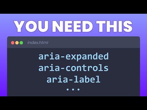 Why you should start using ARIA Attributes in HTML