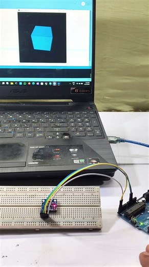 MPU6050 3D Rotation Code | Arduino + Processing IDE (Part 2) #shorts #subscribe #arduino