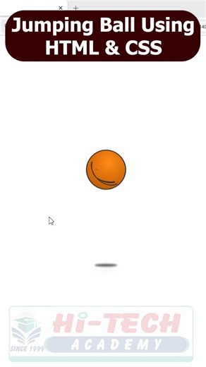 🎯 Jumping Ball Animation using HTML & CSS 🎯