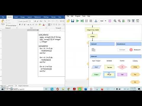 37. Contoh Array dengan Flowgorithm