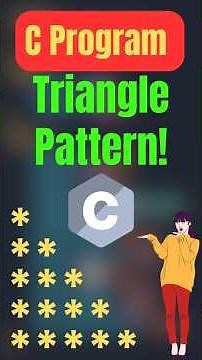 Half Triangle Pattern Program in C | Star Pattern Using Nested Loops #cprograms #shorts #ytshorts