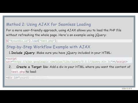 How to Load a PHP File in JavaScript Code