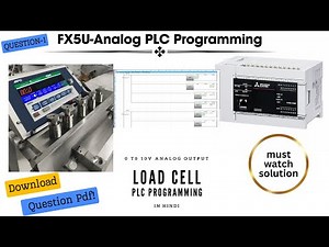 load cell plc programming | Gx works 3 analog plc programming example | fx5u analog |