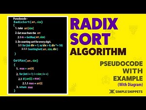 Radix Sort Algorithm (Step by Step Dry Running of Pseudocode) | Part - 2 | Sorting Algorithms - DSA