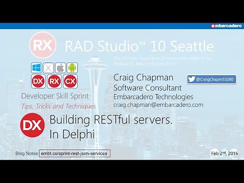 Delphi Skill Sprint - Building RESTful Servers - Craig Chapman