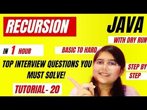 Recursion in One Shot + Interview Questions | Java DSA Full Course | Tutorial-20