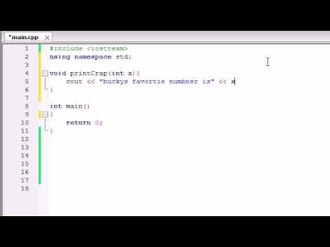 Buckys C++ Programming Tutorials - 10 - Creating Functions That Use Parameters