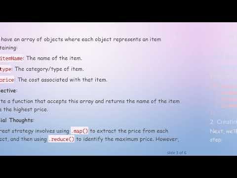 Find the largest item in an array of objects and return the name