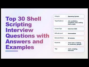 Top 30 Shell Scripting Interview Questions & Answers (With Examples) — Echo With Coffee