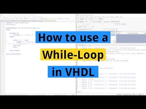 How to use a While-Loop in VHDL