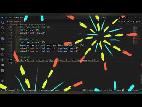 🐍 Python Program #10 | Swap Two Variables Without Temp Variable 💻 | Interview Question