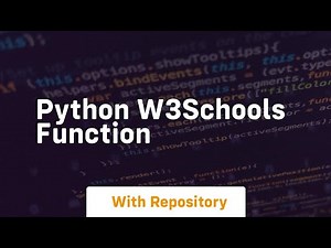 python w3schools function