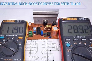 High Power Inverting Buck-Boost Converter Circuit Design with TL494 IC