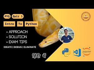 Python Quiz 1 Revision - PYQS | Approach, Solution, Exam Tips | #iitmadras