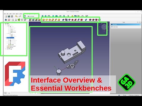 FreeCAD 1.0 Beginner Tutorial: Interface Overview & Essential Workbenches