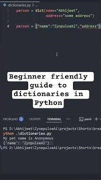 🚀 Getting Started with Dictionaries in Python | Beginner-Friendly Guide 🐍 #coding #programming