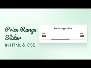 How To Create Price Range Slider Using HTML, CSS and JavaScript